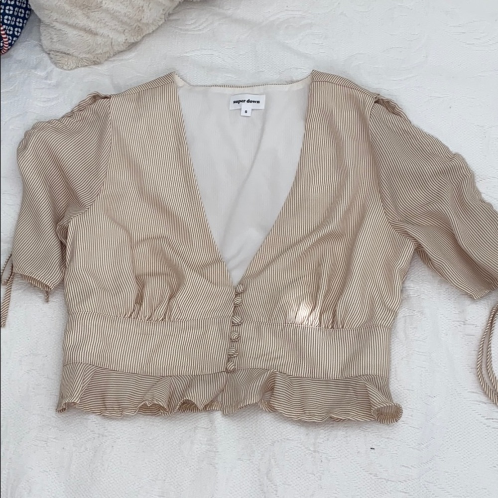 super down cropped blouse